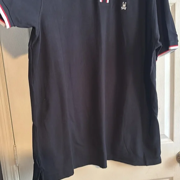🌺Psycho Bunny Black and Red Polo Shirt Classic Design - Picture 4 of 7